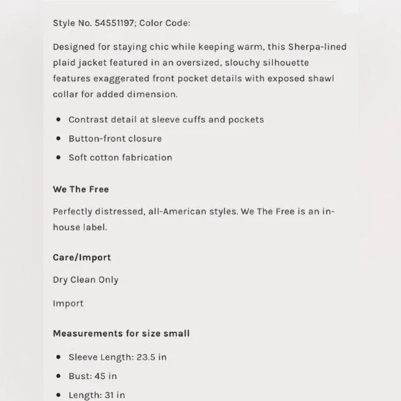 We The Free By Free People Woodlands Plaid Sherpa Jacket Beige - Picture 4 of 12